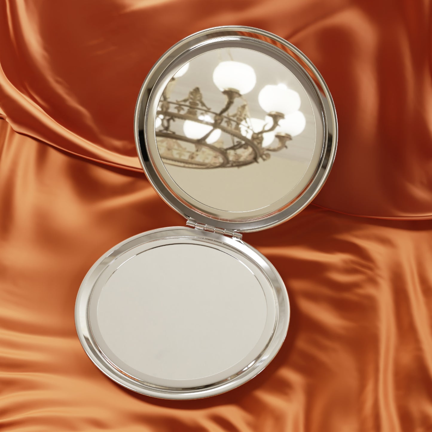 Compact Travel Mirror — Muse Line Art Pocket Mirror for On-the-Go Touch-Ups