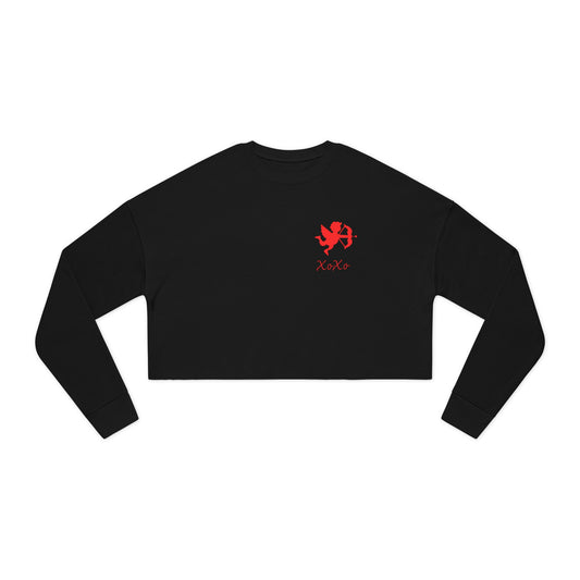 Cropped Sweatshirt — Red Cupid Chest Graphic /