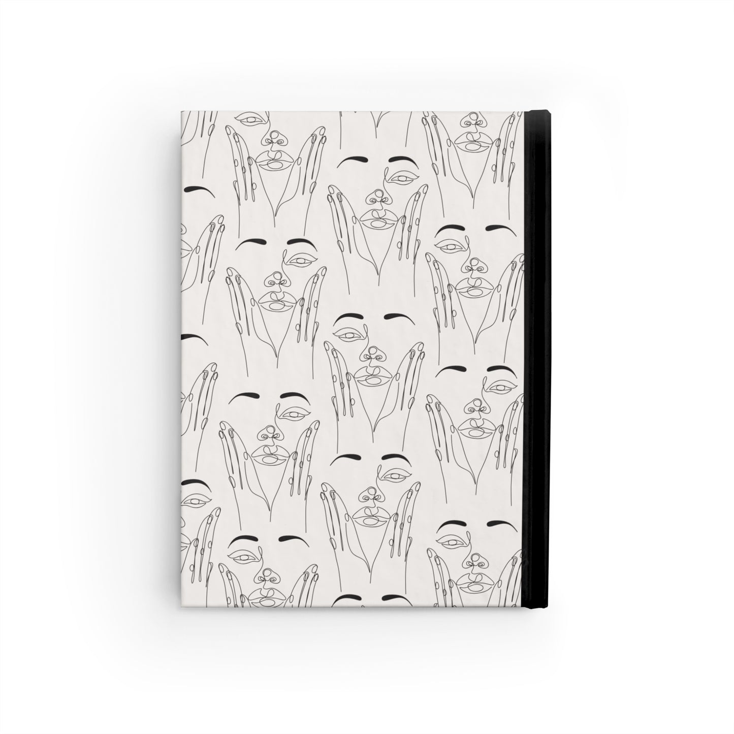 Minimal Line Art Journal — "Quiet the Mind" Ruled Notebook