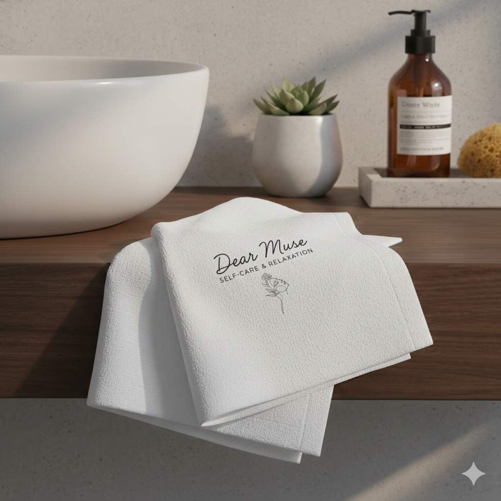 Dear Muse Face Towel — Self-Care & Relaxation Spa Hand Towel