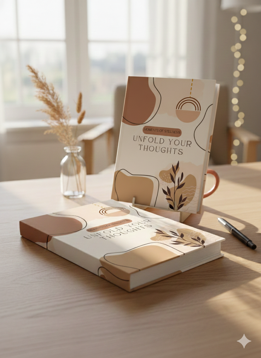 Unfold Your Thoughts - Ruled Journal for Mindful Reflection