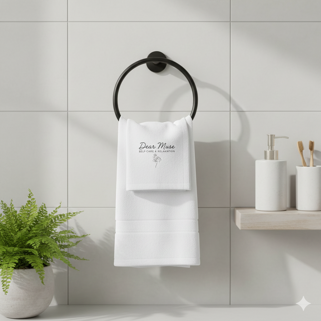 Dear Muse Face Towel — Self-Care & Relaxation Spa Hand Towel