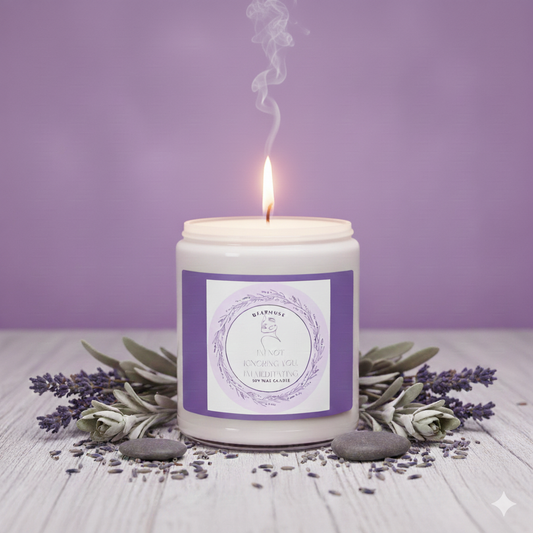 Lavender Soy Candle 9oz — White Sage & Lavender Scented Jar
